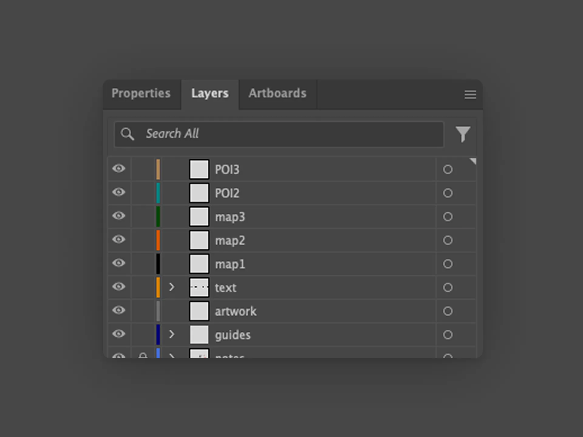 Screenshot showing Layer panel in Adobe Illustrator