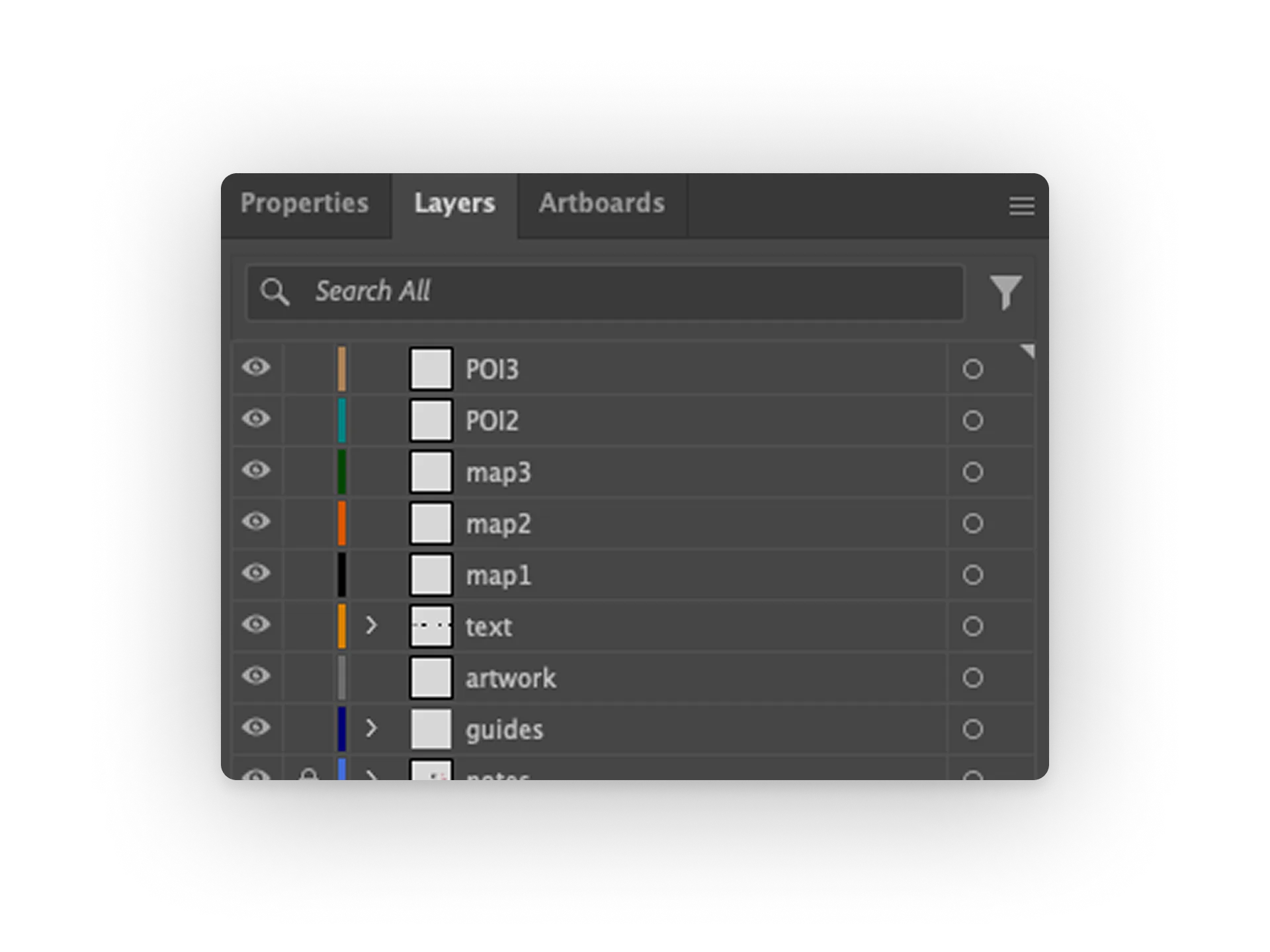 Screenshot showing Layer panel in Adobe Illustrator