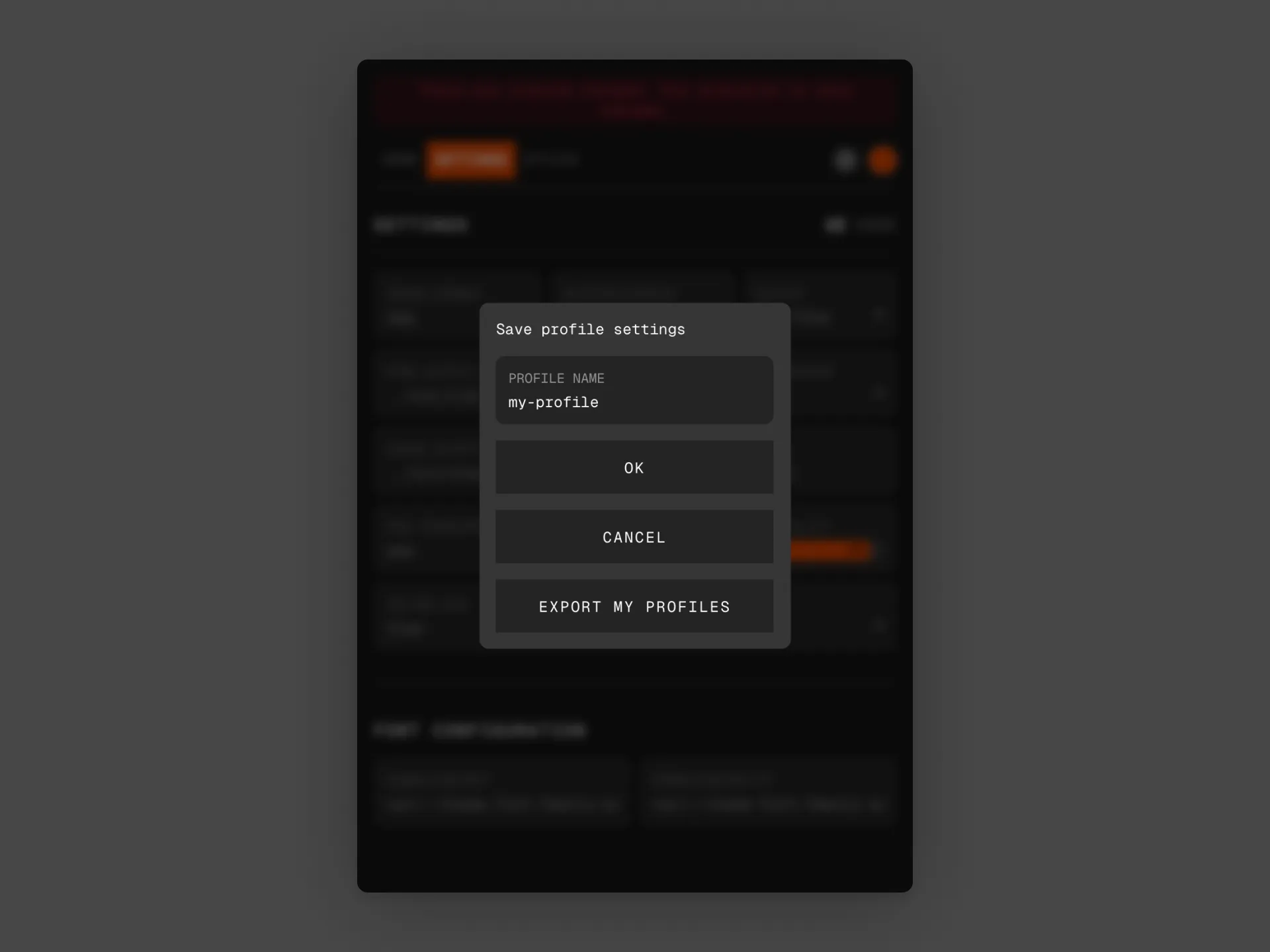 Screenshot showing ai2svelte Profiles feature