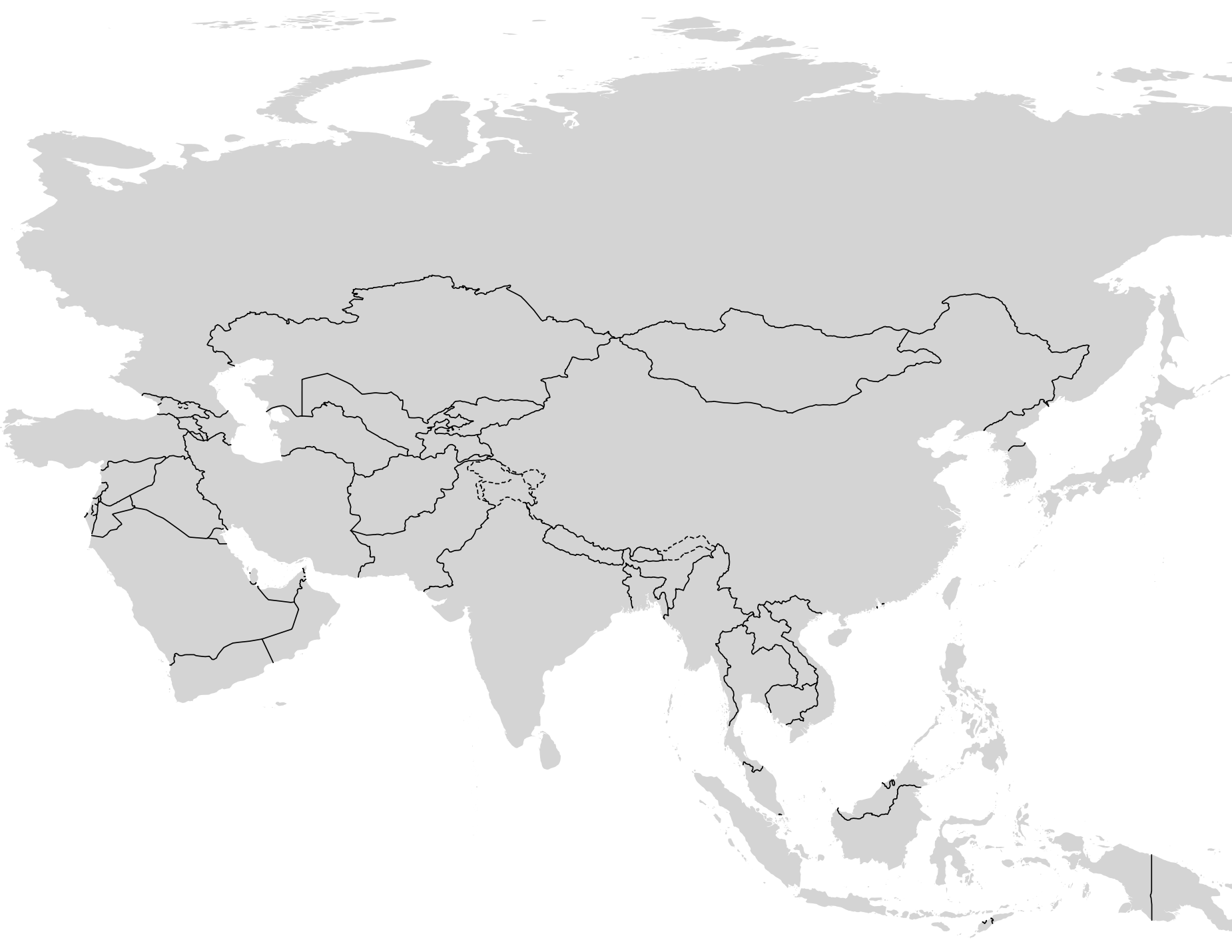 Asia region map