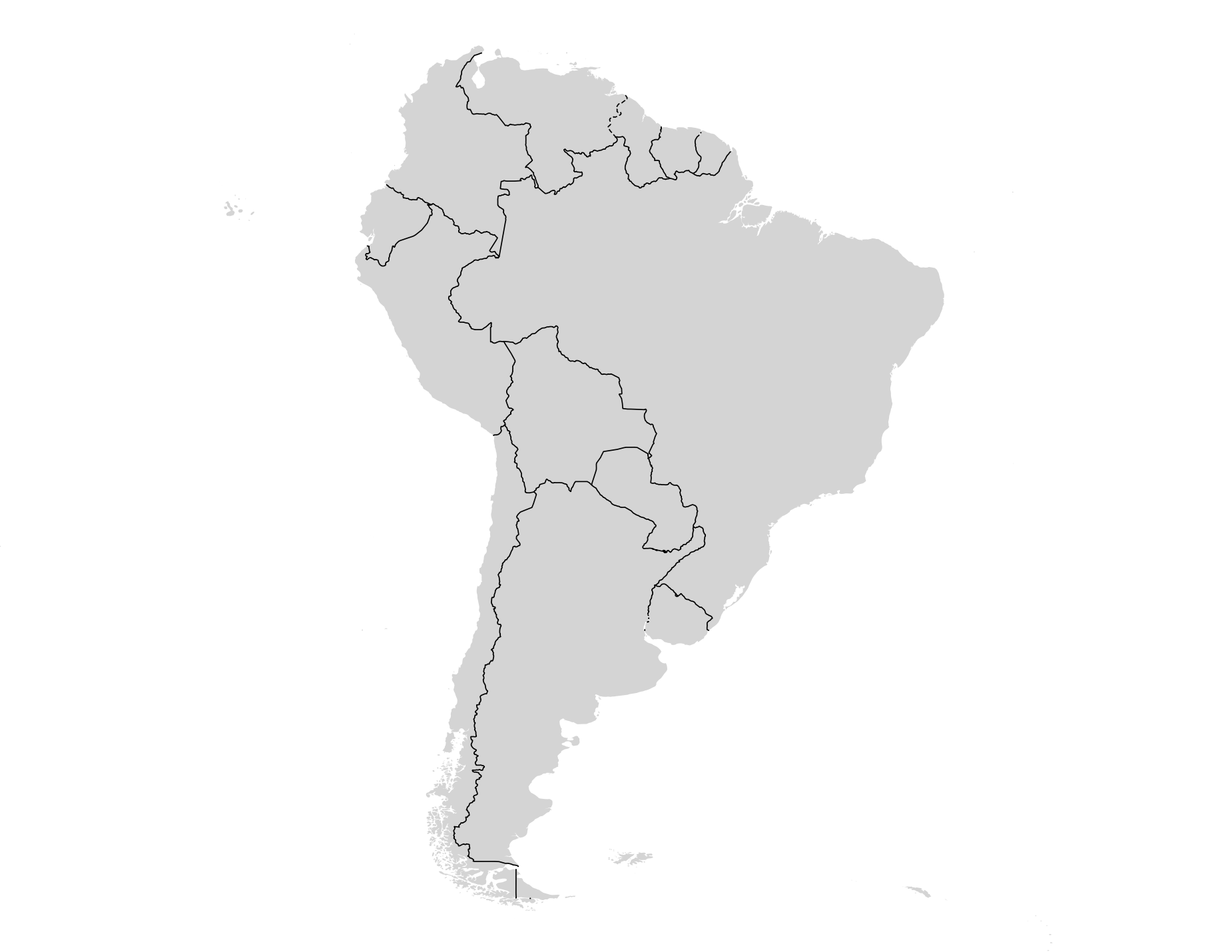 South America region map